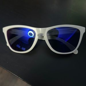 Oakley Frogskins Matte White Violet Iridium Polarized Sunglasses